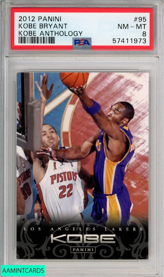 2012 PANINI KOBE BRYANT #95 LOS ANGELES LAKERS HOF KOBE ANTHOLOGY PSA 8 NM-MT - Image 1 of 3