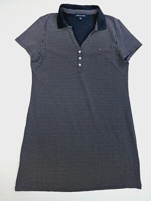 Tommy Hilfiger Talla Grande Para Mujer Negro Blanco Lunares Cuello en V S/S Camisa Vestido Foto 1 de 4