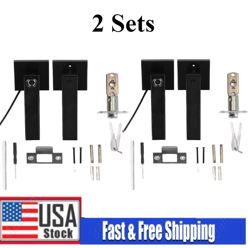 2Sets Smart Door Lock Fingerprint Lock Anti-Theft Electronic 2 Unlocking Methods - Image 1 of 4