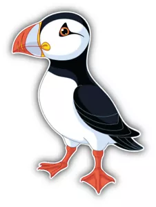 Adesivo decalcomania paraurti auto Atlantic Puffin - ''TAGLIE'' - Foto 1 di 1