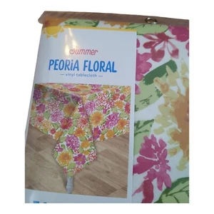 Mantel de vinilo verano Peoria floral picnic fiesta camping 60x84 para oblongo/ovalado - Imagen 1 de 7