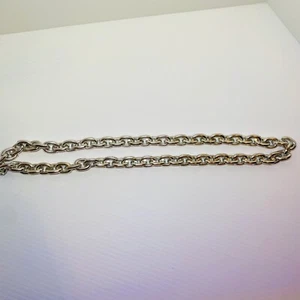 Mardi Gras Bead Silver Plastic Chain Looking New Orleans 16 Inches - Picture 1 of 4