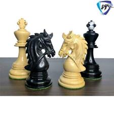 4.5" Ebony Wood Staunton Chess Pieces Set HADRIAN Series 4 Queens & Weighted