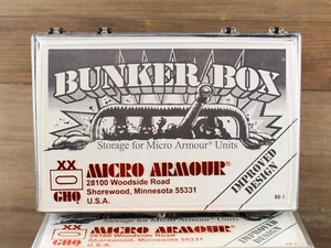 Micro Armour Bunker Box Aufbewahrungsbehälter GHQ Pewter Armor Miniatures 1993 Vintage - Bild 1 von 7