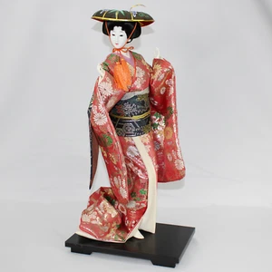 Vintage Geisha Dancing Doll Handmade on Stand 16 In - Picture 1 of 6