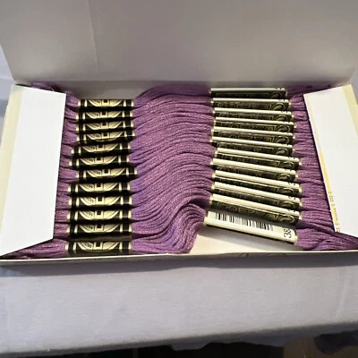 DMC 6-Strand Embroidery Cotton 8.7yd Medium Grape X 12 - Image 1 of 3