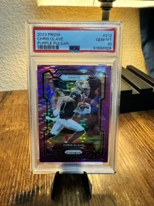 Prizm Chris Olave Purple Pulsar 2023 PSA GEM MT 10 - Imagen 1 de 2
