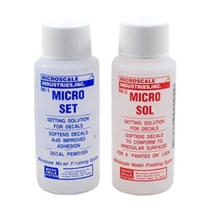 Microscale Industries Micro Sol & Set Decals Setting Solution Twin Pack