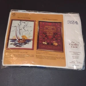 The Creative Circle Sunset Sailing Crewel Embroidery Kit 0324 New Old Stock READ - Picture 1 of 5