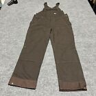 Carhartt Overalls Women's Large Brown Double Knee Or4031-W 38X32 *