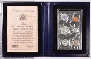 1962 U.S. Mint 5 Coin Silver Proof Set - First Commemorative Mint - Picture 1 of 4