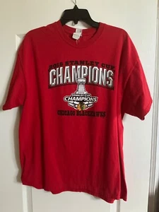 Chicago Blackhawks 2015 NHL Hockey Stanley Cup Champions Gildan T Shirt Size XL - Picture 1 of 8