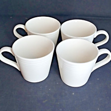 NIB 4 Royal Doulton Gordon Ramsay Maze White Porcelain Coffee Mugs 3 5/8" Tall