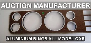 For Ford Capri MK1 MK3 Pre FL Aluminium Gauge Dial Rings Chrome Trim Surrounds - Picture 1 of 10