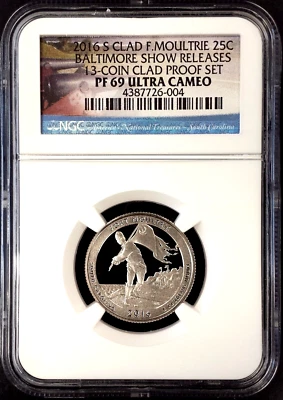 2016 S Proof Fort Moultrie Quarter, NGC PF 69 Ultra Cameo, Baltimore Show! - Image 1 of 4