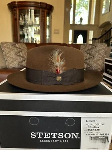 Stetson Temple Royal Deluxe Mink 7 3/4 Quality Fedora! - Picture 1 of 8