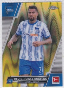 2021-22 Topps Chrome Bundesliga Soccer Gold Ray Wave Kevin-Prince Boateng #11