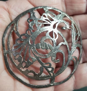 Großer Sterling Silber Abstrakt Anhänger Vintage Schmuck Geschenk - Bild 1 von 7