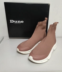 DUNE London Fabric Hi-Top Knit Shoes UK4 EU37, Nude, USED - Picture 1 of 9