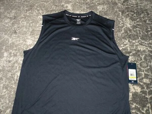 Camiseta Reebok Running Reflectante Para Hombre Sin Mangas` Nueva Con Etiquetas Talla Grande - Imagen 1 de 2
