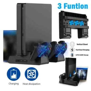 Cooling Stand For PS4 Slim Pro w Controller Charging Station Handle Charger Dock - Picture 1 of 10