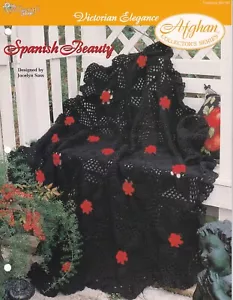 Afghan Crochet Pattern SPANISH BEAUTY Needlecraft Shop - Picture 1 of 1