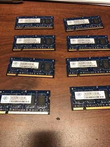 LOT OF 8 NANYA LAPTOP MEMORY 512MB PC2-5300S-555-12-A2 SODIM - Picture 1 of 2
