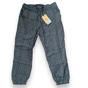 NUOVO pantalone donna prAna taglia large cropped caviglia Arlie jogger blu stampa elastico - Foto 1 di 6