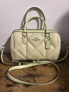 Coach Rowan Umhängetasche Tasche Puffy Diamond Quilting Pale Lime Napa Leder #CJ610 - Bild 1 von 9