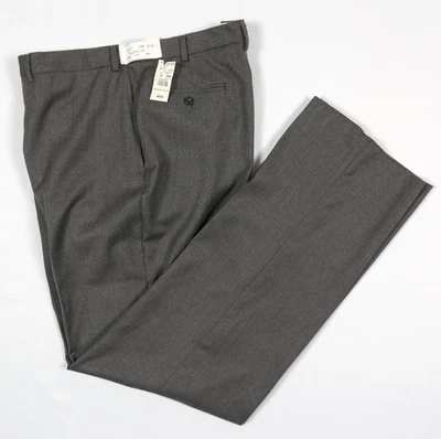 NEW! VTG Brooks Brothers Gray Worsted Wool Dress Pants Mens 40R Made in USA '90s - Image 1 of 4