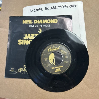 Neil Diamond Love On The Rocks/Acapulco Picture Sleeve 45 The Jazz Singer - Image 1 of 4