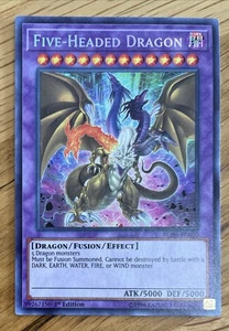 Tarjeta Yugioh Five-Headed Dragon BLHR-EN000 Battles of Legend: Hero's Revenge casi nueva - Imagen 1 de 3