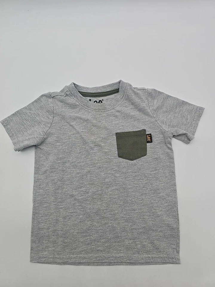 Lee T-Shirt Youth Boy Size 3T Gray Pocket Tee Solid ..#35704 - Image 1 of 4