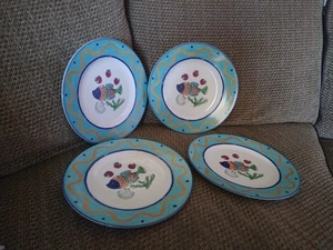 Set Of Four Mikasa Ocean Collage Dinner Plate 10 7/8" DX102 - Picture 1 of 7
