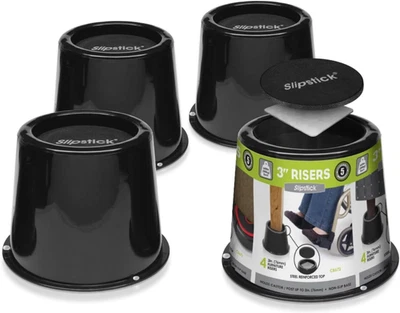 Elevadores de cama/elevadores de muebles Slipstick CB672 Premium de 3 pulgadas con refuerzo de acero Foto 1 de 4