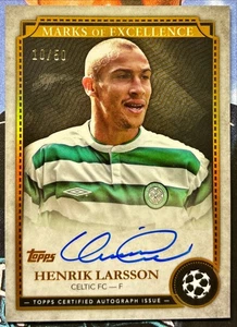 2024 Topps Inception UCC - Henrik Larsson Marks of Excellence - Gold - 10/50 - Bild 1 von 2