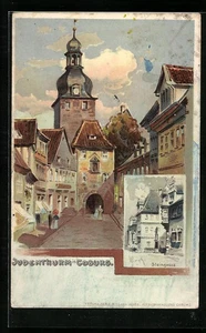 Coburg, Straße am Judenthurm, Ansichtskarte  - Picture 1 of 2