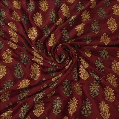 Saris Sánskriti Vintage Rojo Georgette Puro Bordados Bollywood Artesanía 5+Ydsari Foto 1 de 4