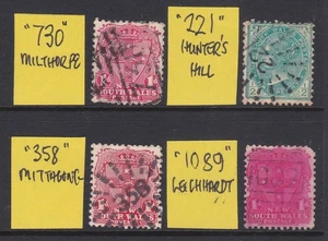 1897-1906 SET 4 NEW SOUTH WALES STATE PRE-DECIMAL STAMPS NUMERAL P/M's VFU #68 - Picture 1 of 1