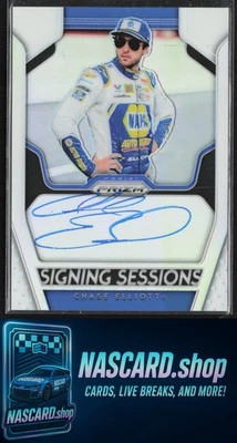 2019 Panini Prizm #SS-CE Chase Elliott Signing Sessions White Prizm #1/5 - Image 1 of 2
