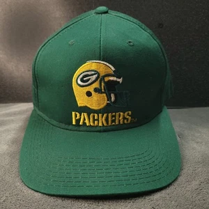 Vtg Green Bay Packers AJD Snapback Embroidered Helmet Logo NFL - Picture 1 of 5