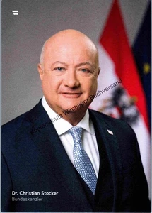 Autogrammkarte Christian Stocker Bundeskanzler Österreich /// Autogramm Autograp - Picture 1 of 2