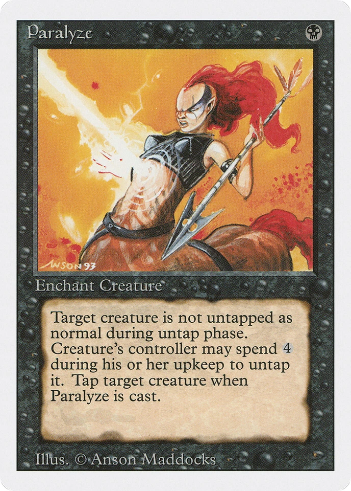Paralyze X (4) Revised Edition - EX/NM - C121 - 4RCards - Image 1 of 1