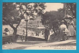 414 AK Biarritz La Descente a la Plage Gablonz 1910 - Bild 1 von 1
