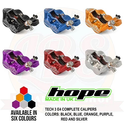 Hope Tech 3 E4 Brake Complete Calipers HBSPC58 - All Colors - New - Image 1 of 1