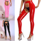 Leggings Romantic Pants Nights Womens Hot PVC Patent Leather Backless Lingerie