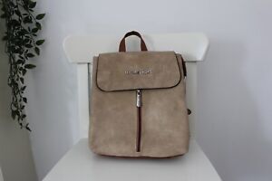 Michael Kors beige brown backpack women medium