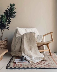 Baloo Weighted Adult Blanket 15 lb Full/Queen Pebble White, 60"x80" All Season - Picture 1 of 4