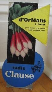 French 1960s Gardening Agricultural Advertising Sign, Radis Radishes d'Orleans - Picture 1 of 3