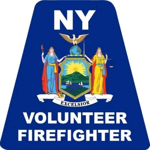 NUEVA YORK Voluntario Bomberos CASCO PRUEBAS TETRAEDROS PEGATINA REFLECTANTE - Imagen 1 de 3